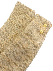 Tweed CC Mark Button Set in Beige/Brown