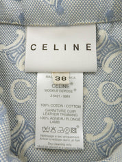 デニムマカダムパターンジャケット ライトブルー