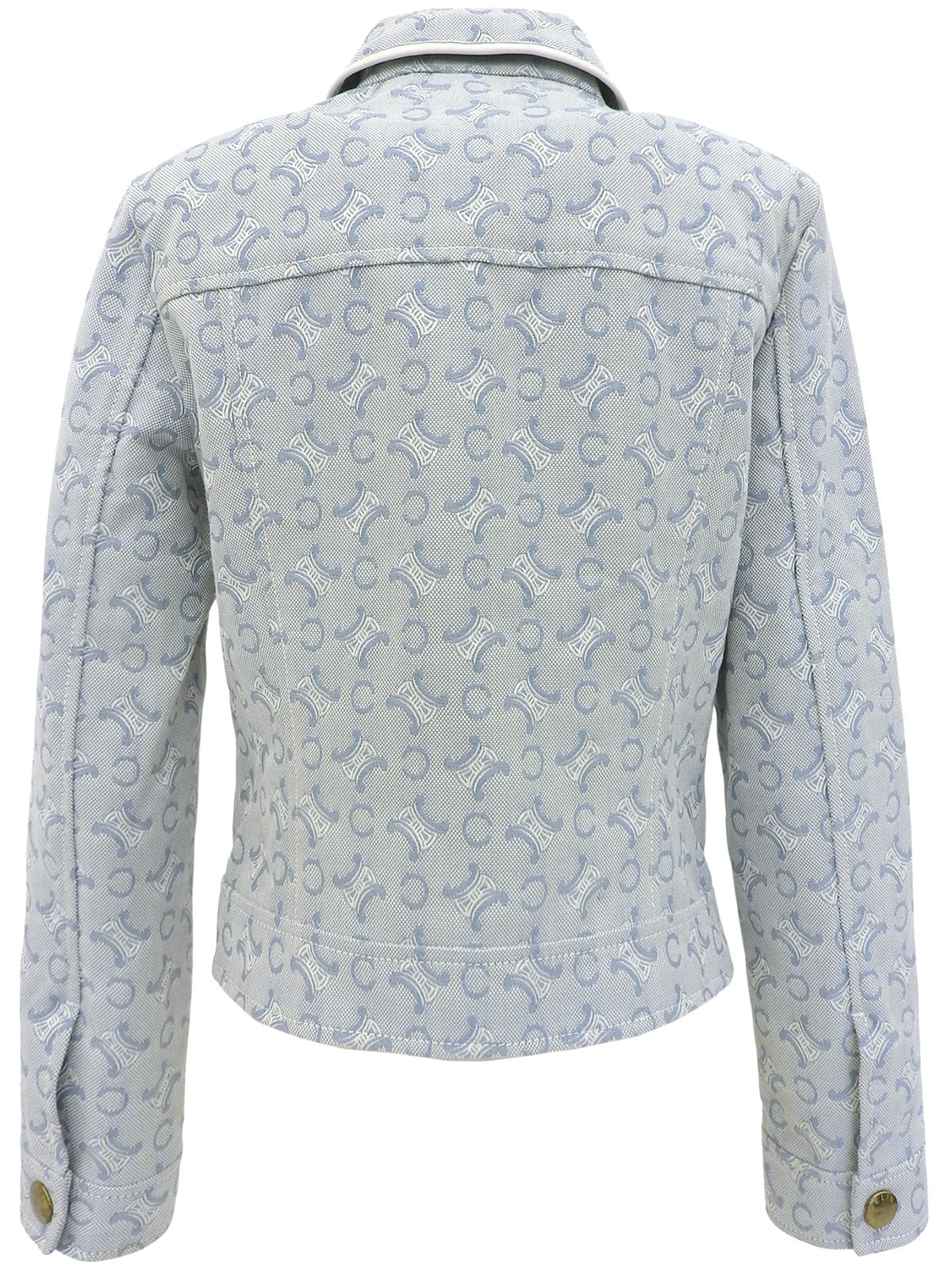 デニムマカダムパターンジャケット ライトブルー