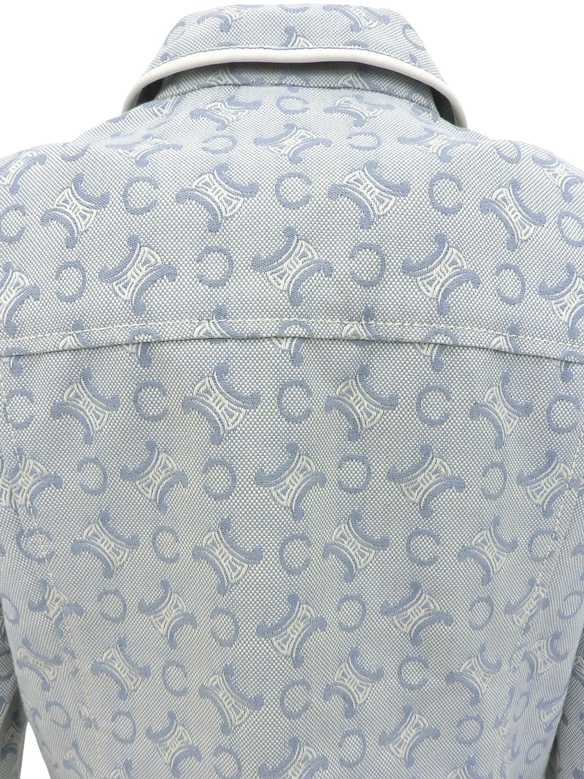 デニムマカダムパターンジャケット ライトブルー