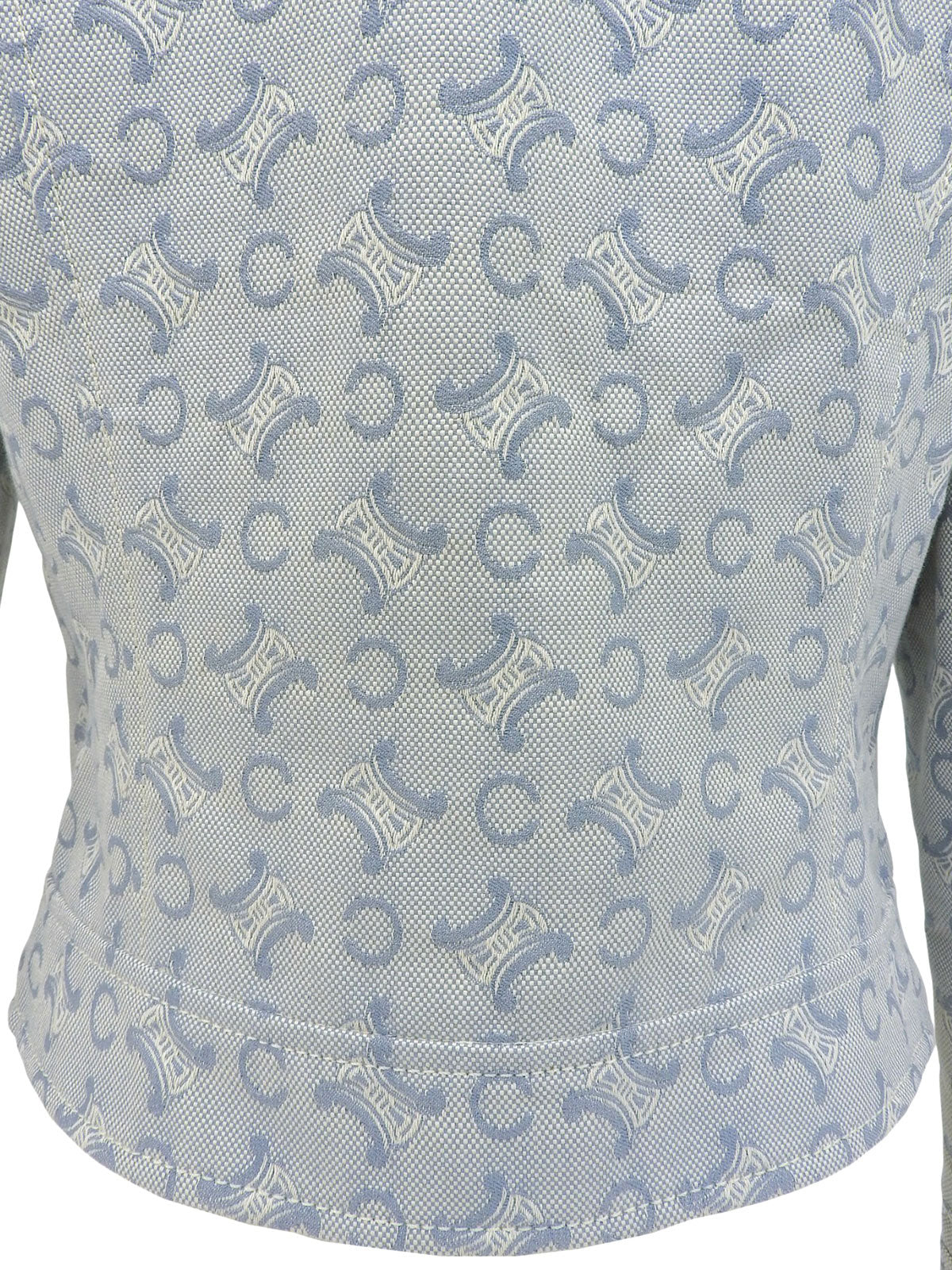 デニムマカダムパターンジャケット ライトブルー