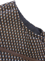 Leather Piping Sleeveless Dress Brown/Multi