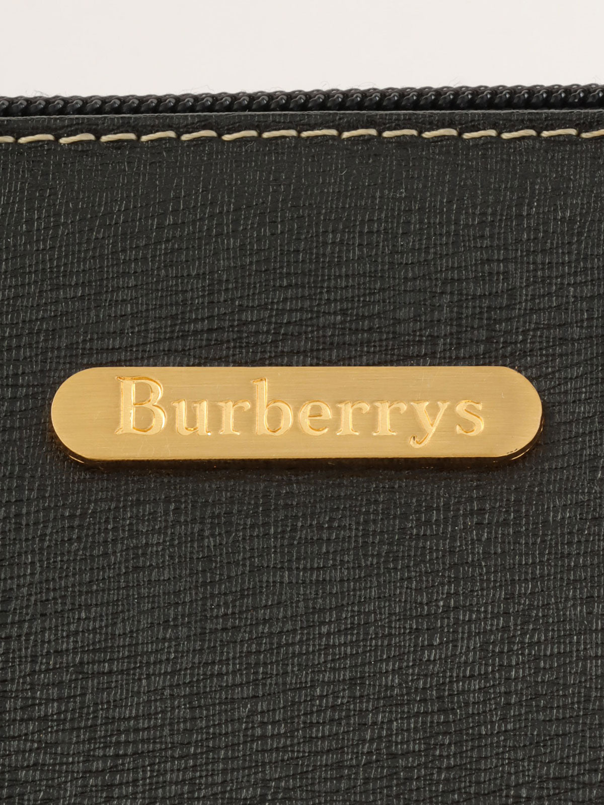 ロゴプレートハンドバッグ ブラック