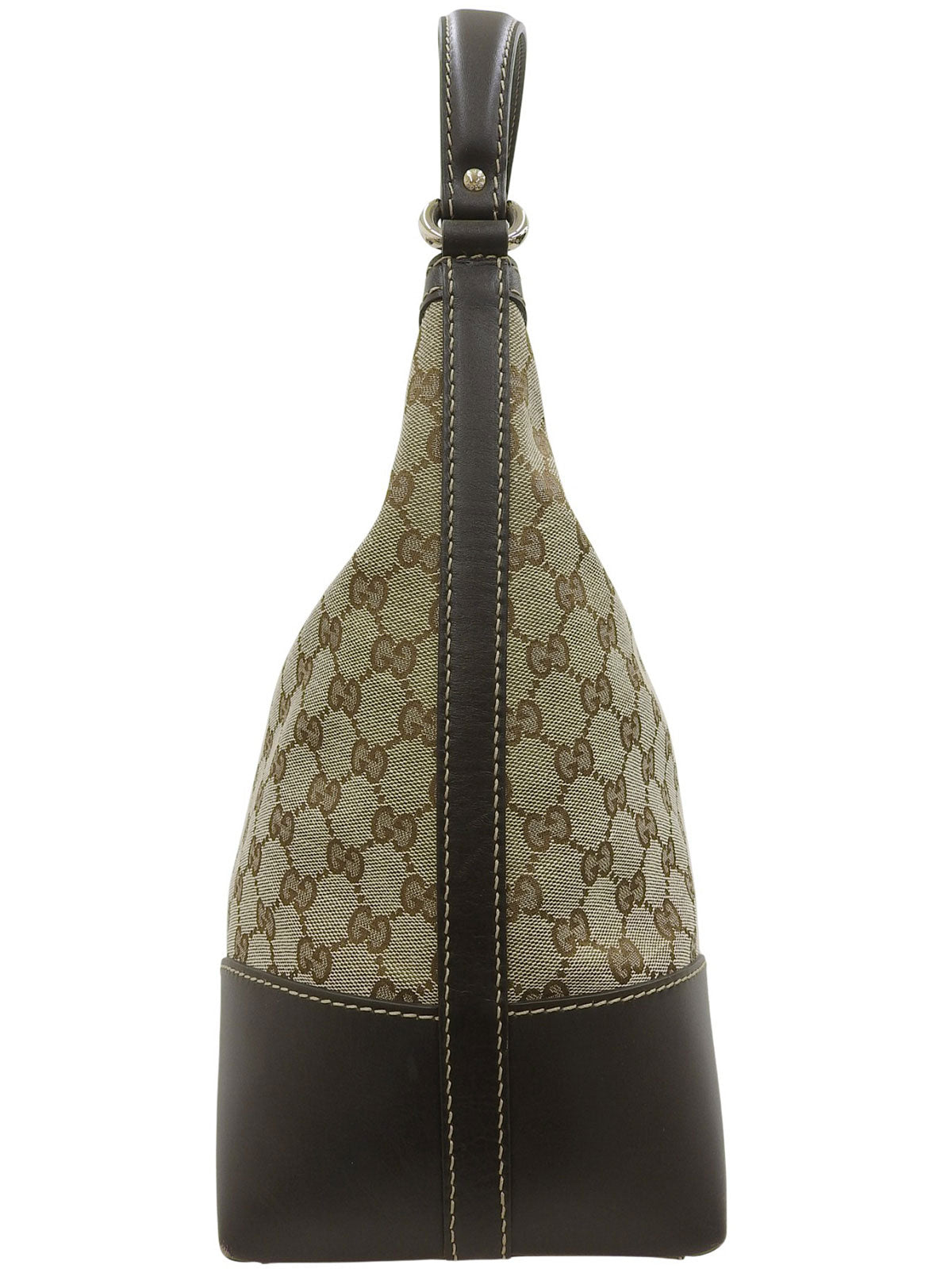 Canvas GG Pattern One-Shoulder Bag in Beige