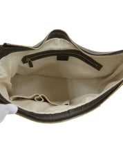 Canvas GG Pattern One-Shoulder Bag in Beige