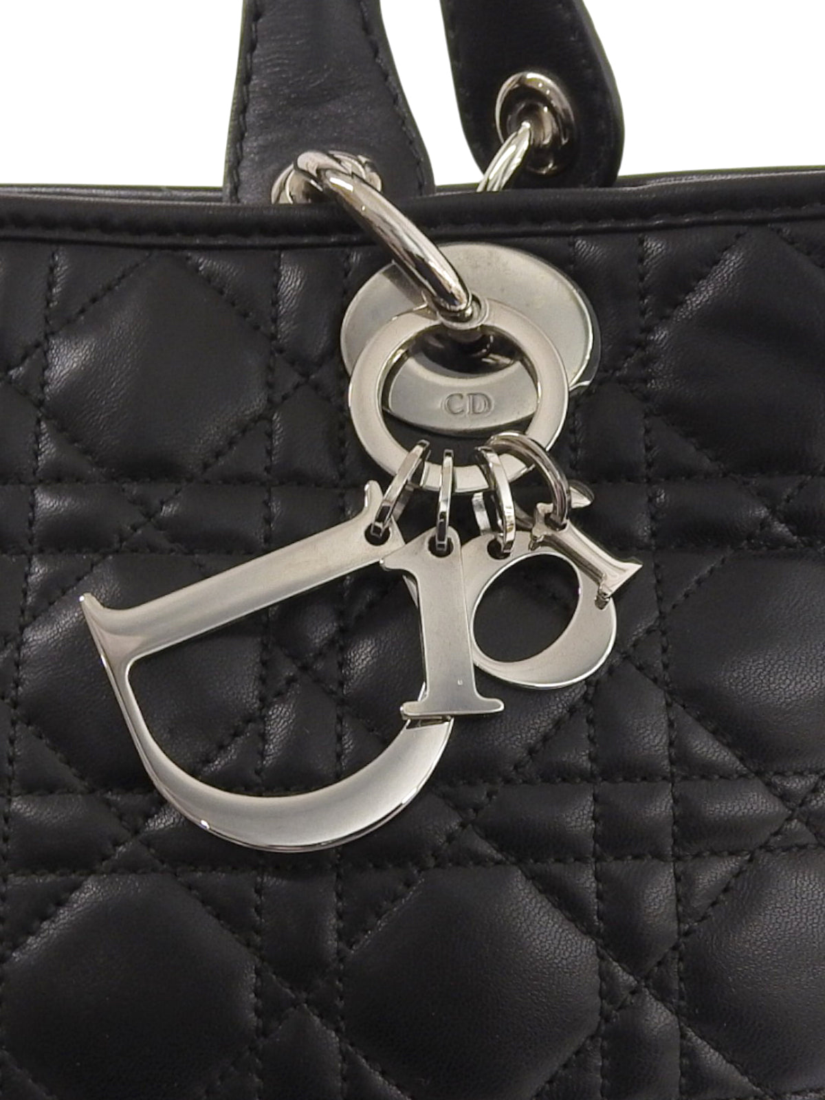 Cannage Stitch Tote Bag in Black