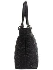 Cannage Stitch Tote Bag in Black