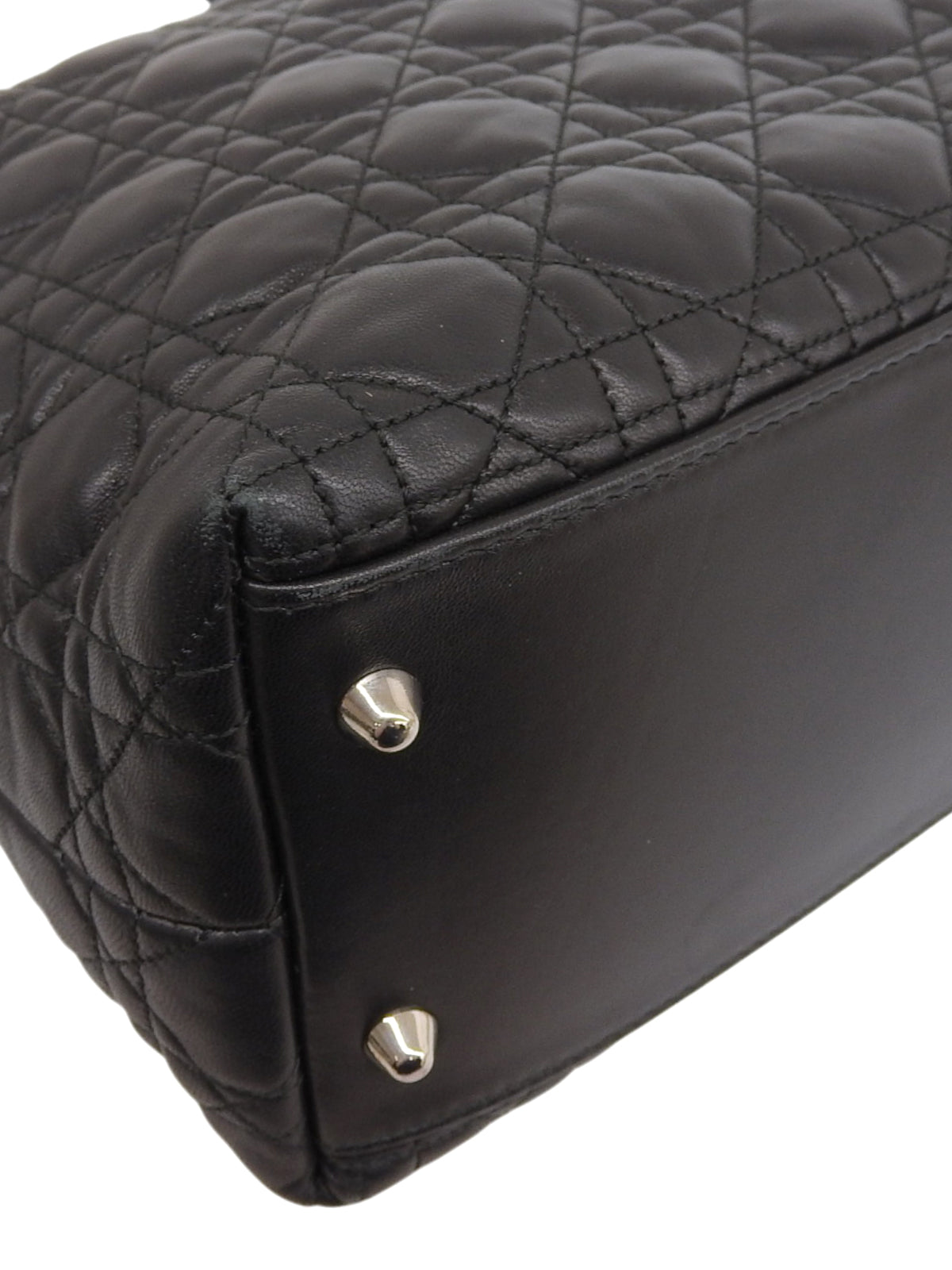Cannage Stitch Tote Bag in Black