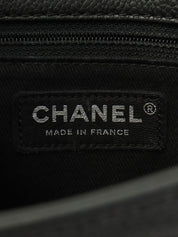 2016 鱼子酱纹理 CC 标志链条手提包 灰色