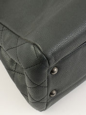 2016 鱼子酱纹理 CC 标志链条手提包 灰色