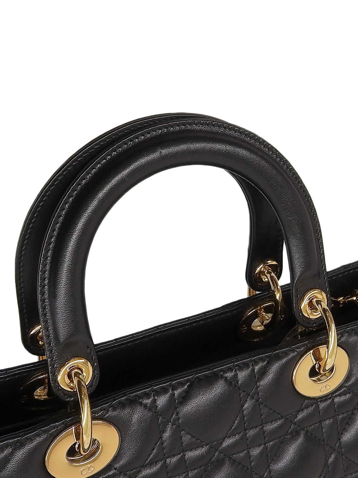 Lady Dior Cannage Stitch 两用包 L 黑色