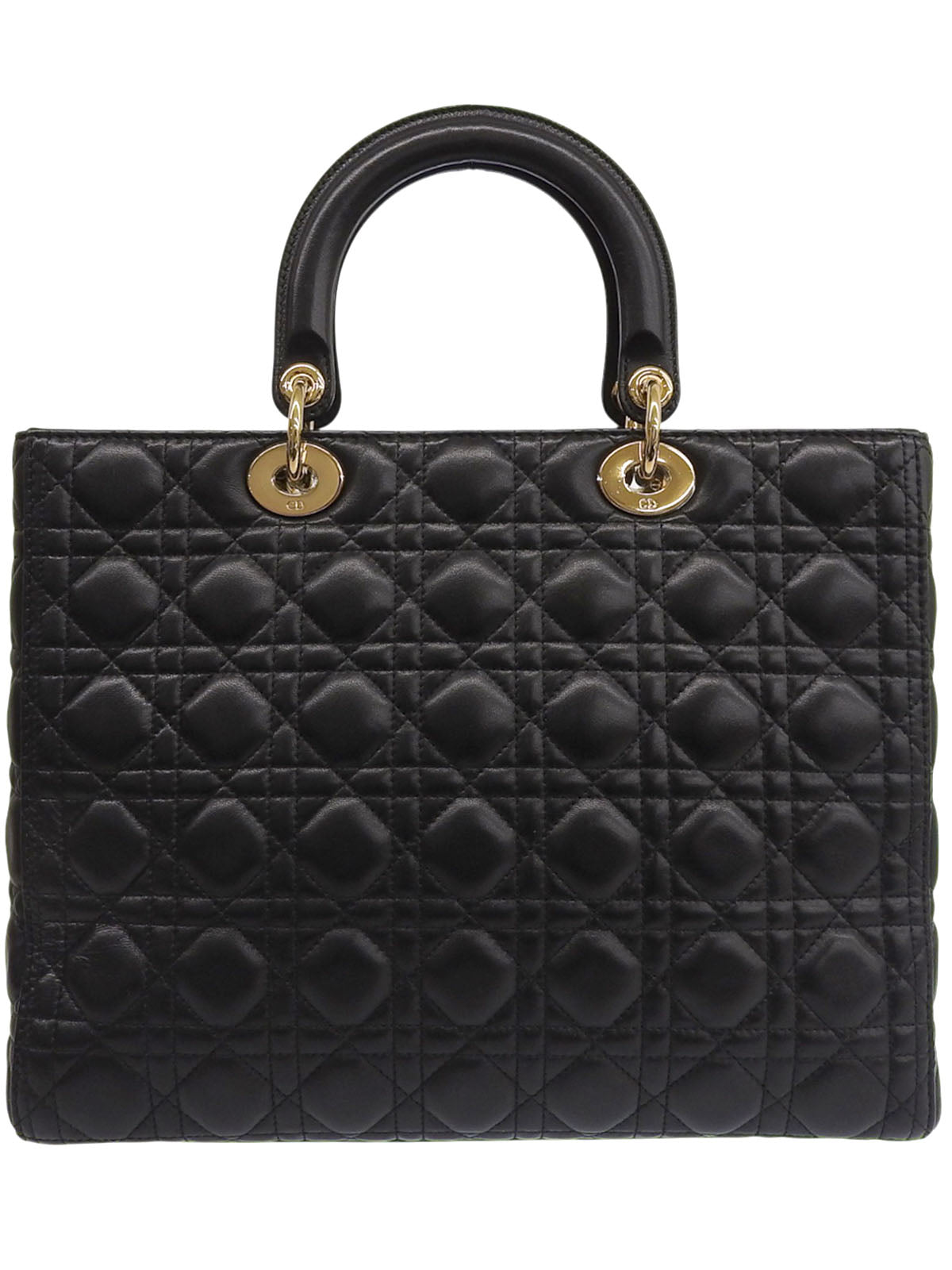 Lady Dior Cannage Stitch 两用包 L 黑色