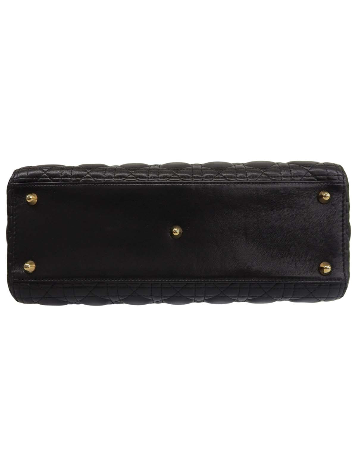 Lady Dior Cannage Stitch 两用包 L 黑色