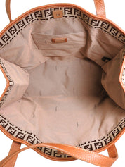 FF Zucchino Pattern Logo Charm Tote Bag, Beige