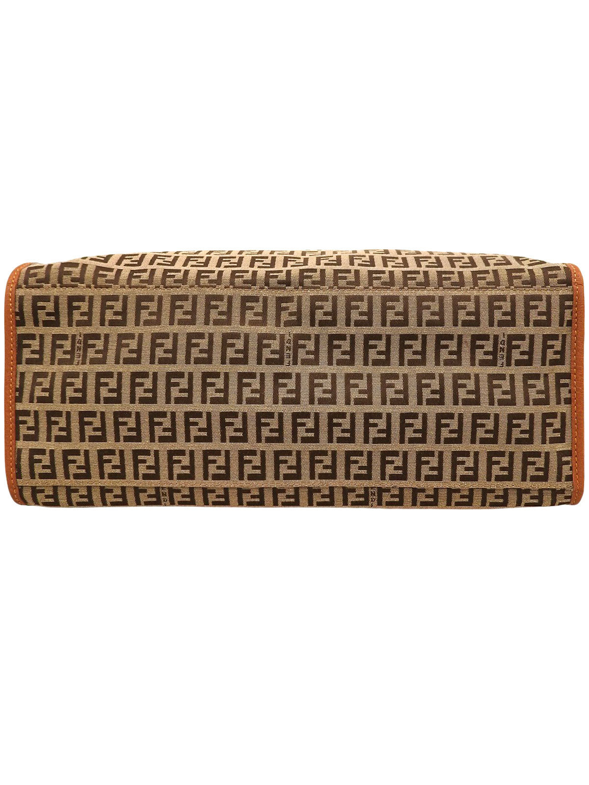 FF Zucchino Pattern Logo Charm Tote Bag, Beige