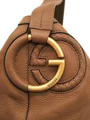 Side Interlocking One-Shoulder Bag Brown