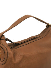 Side Interlocking One-Shoulder Bag Brown