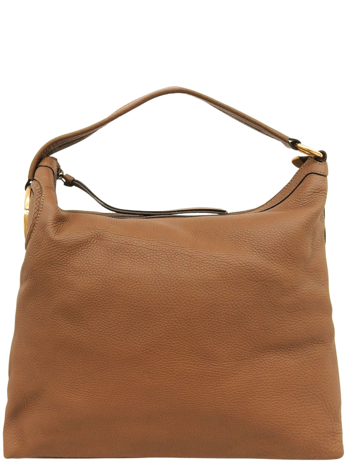 Side Interlocking One-Shoulder Bag Brown