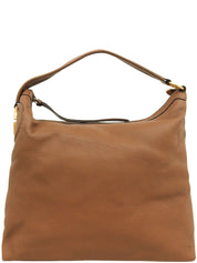 Side Interlocking One-Shoulder Bag Brown