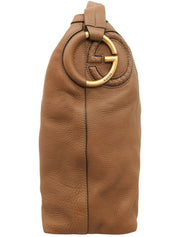 Side Interlocking One-Shoulder Bag Brown