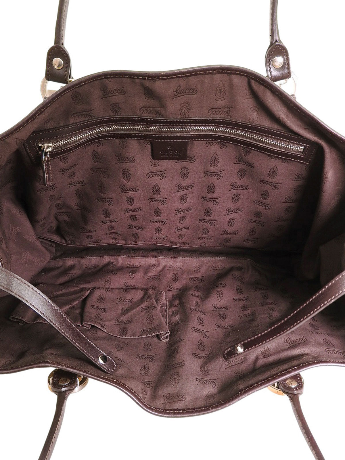 Beige Canvas GG Pattern Interlocking Tote Bag