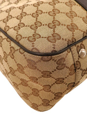 Beige Canvas GG Pattern Interlocking Tote Bag