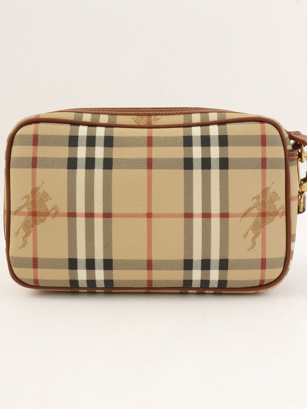 Nova Check Pattern Clutch Bag in Beige/Multi