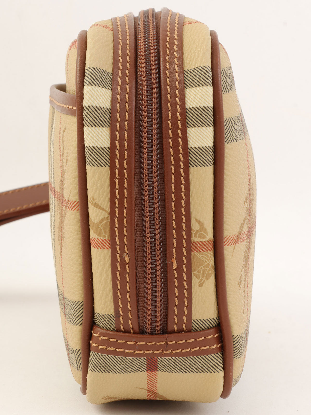 Nova Check Pattern Clutch Bag in Beige/Multi