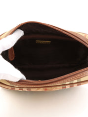 Nova Check Pattern Clutch Bag in Beige/Multi