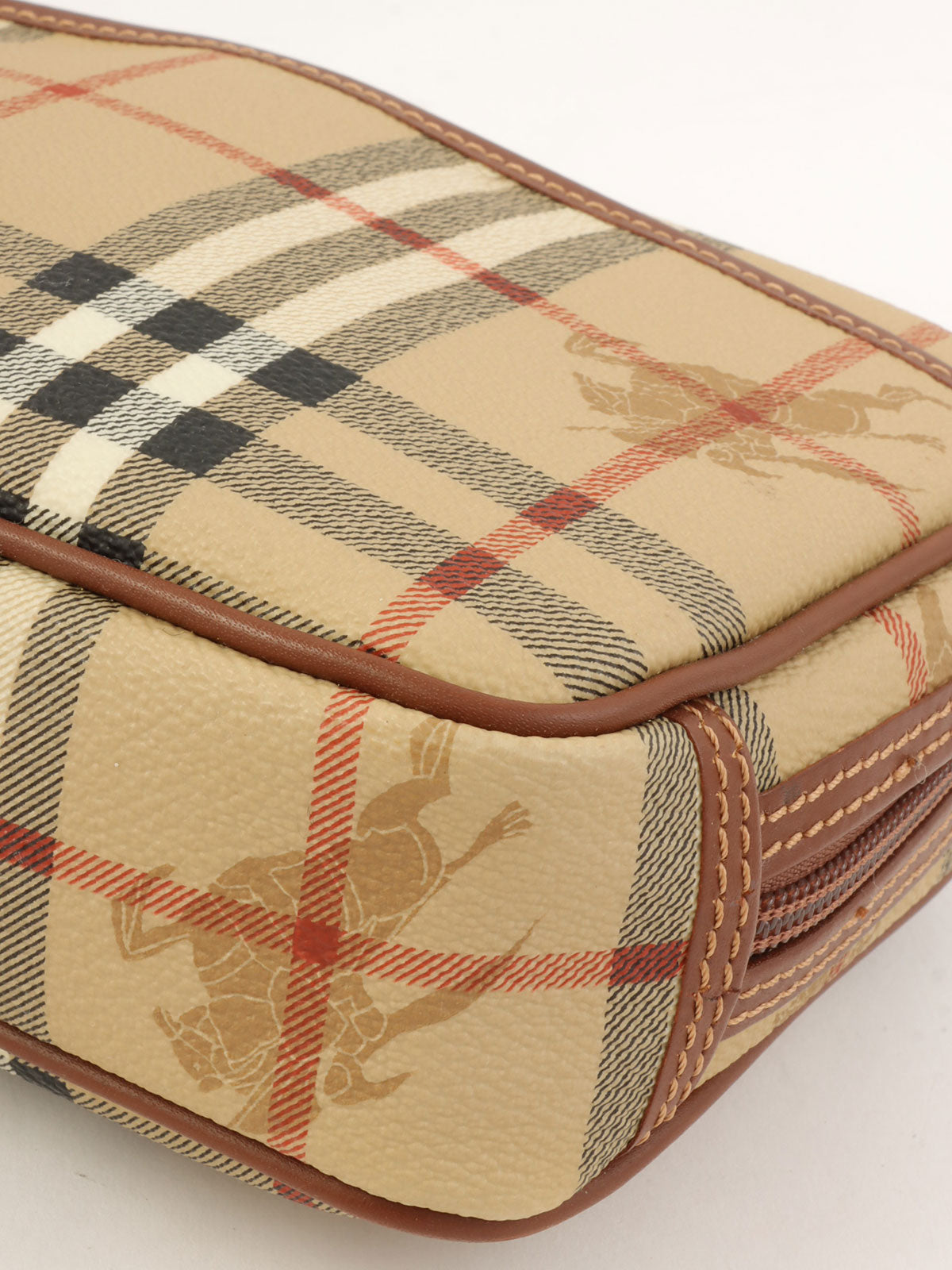 Nova Check Pattern Clutch Bag in Beige/Multi