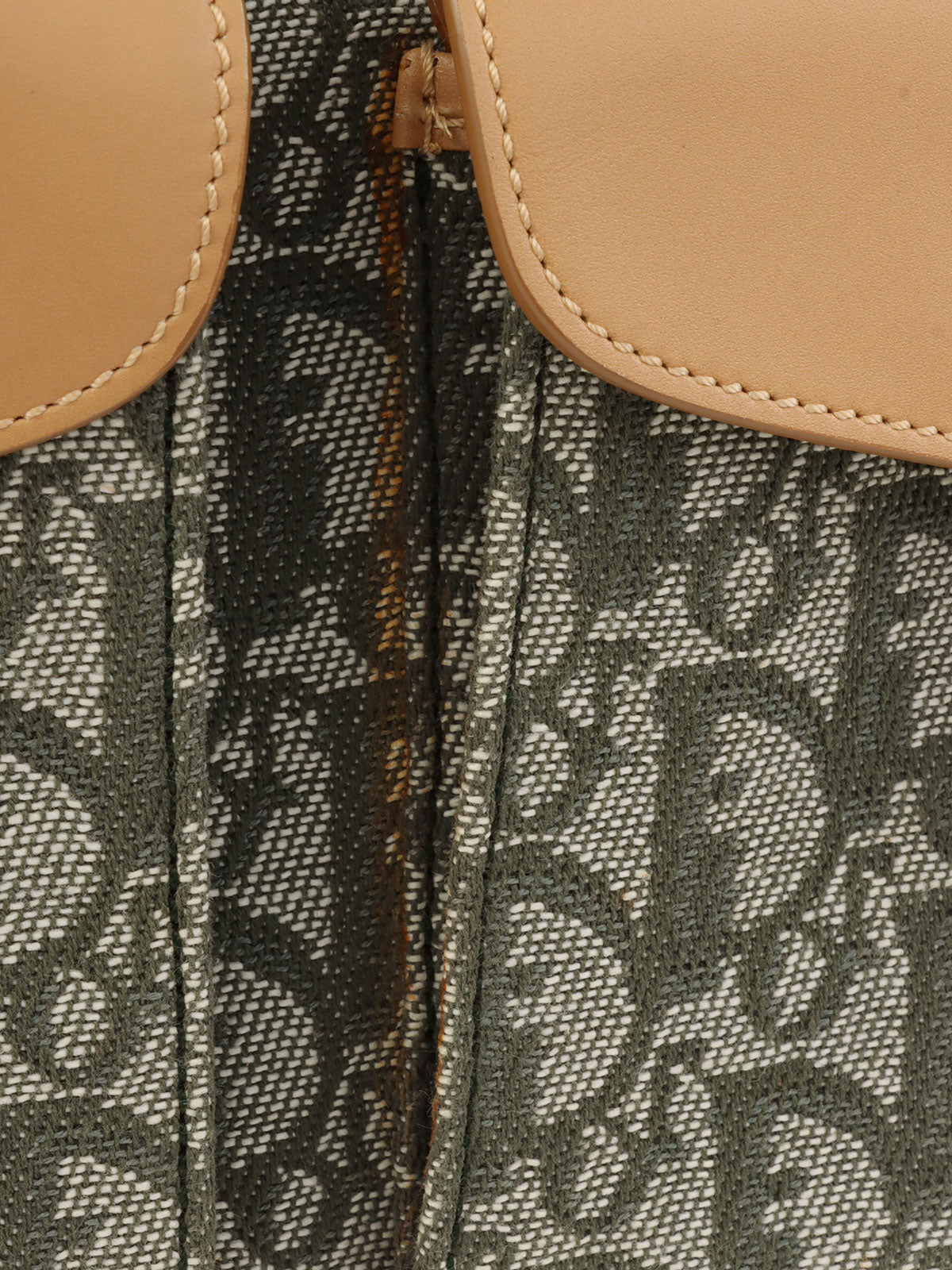 トロッターパターントートバッグ カーキ/ベージュ