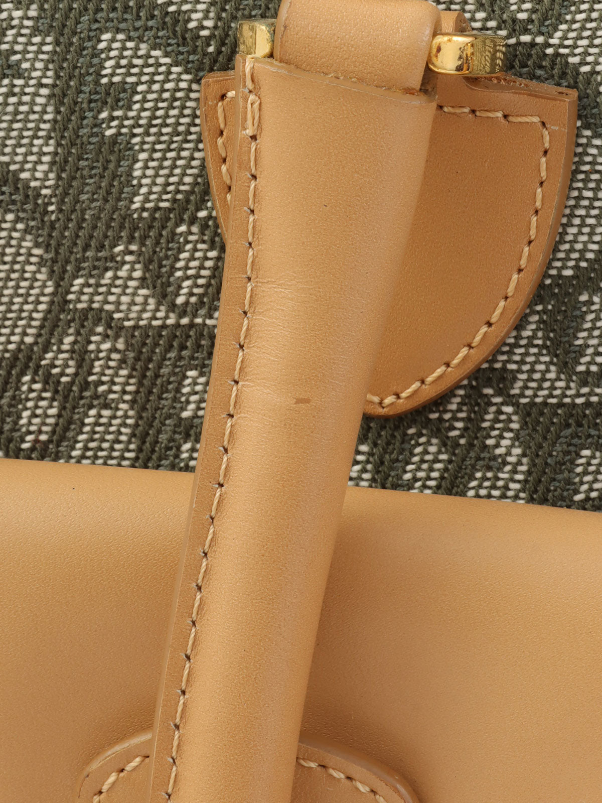 トロッターパターントートバッグ カーキ/ベージュ