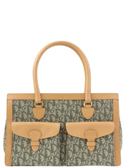 トロッターパターントートバッグ カーキ/ベージュ