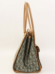 トロッターパターントートバッグ カーキ/ベージュ