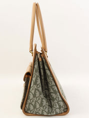 トロッターパターントートバッグ カーキ/ベージュ