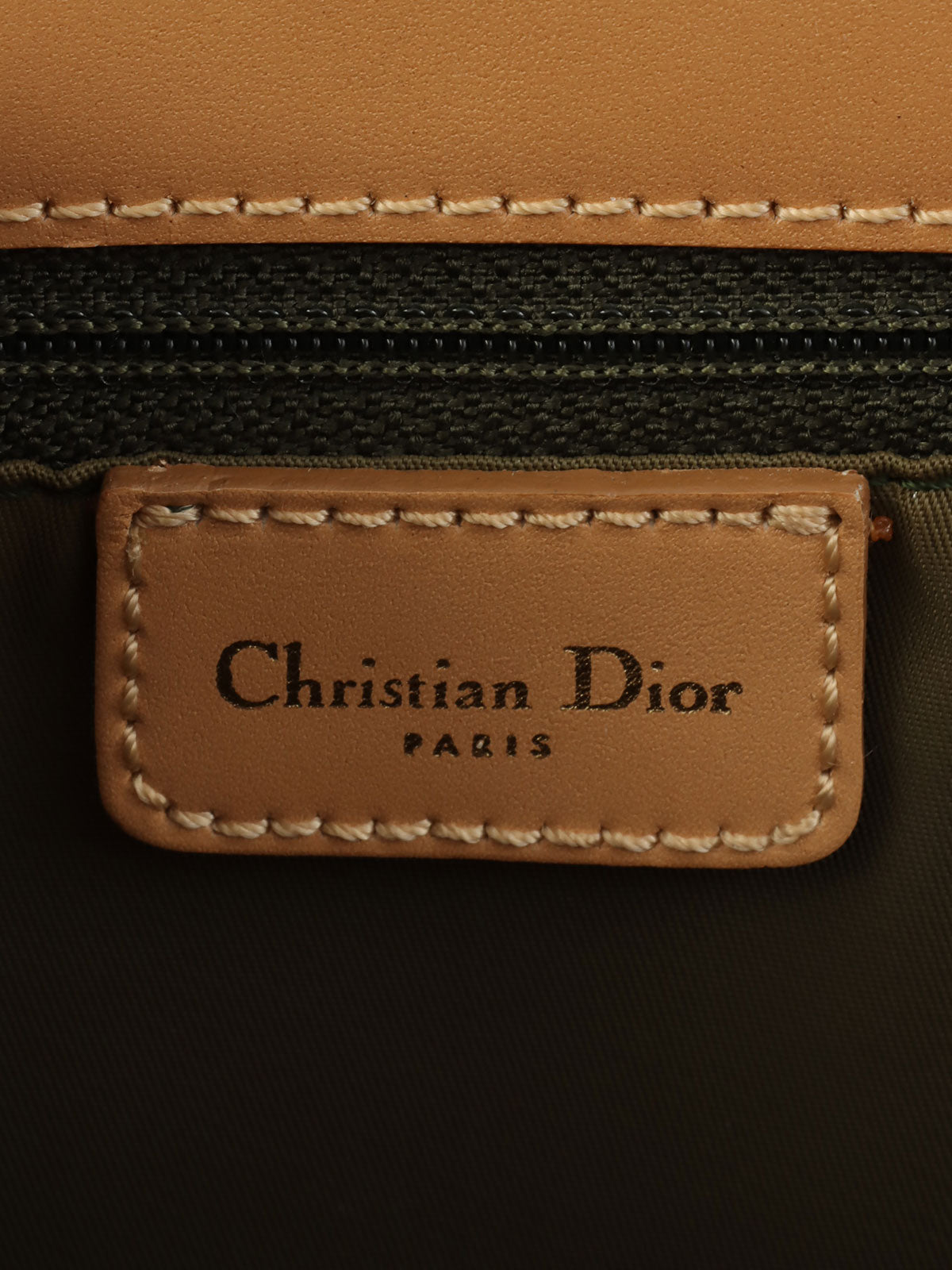 トロッターパターントートバッグ カーキ/ベージュ