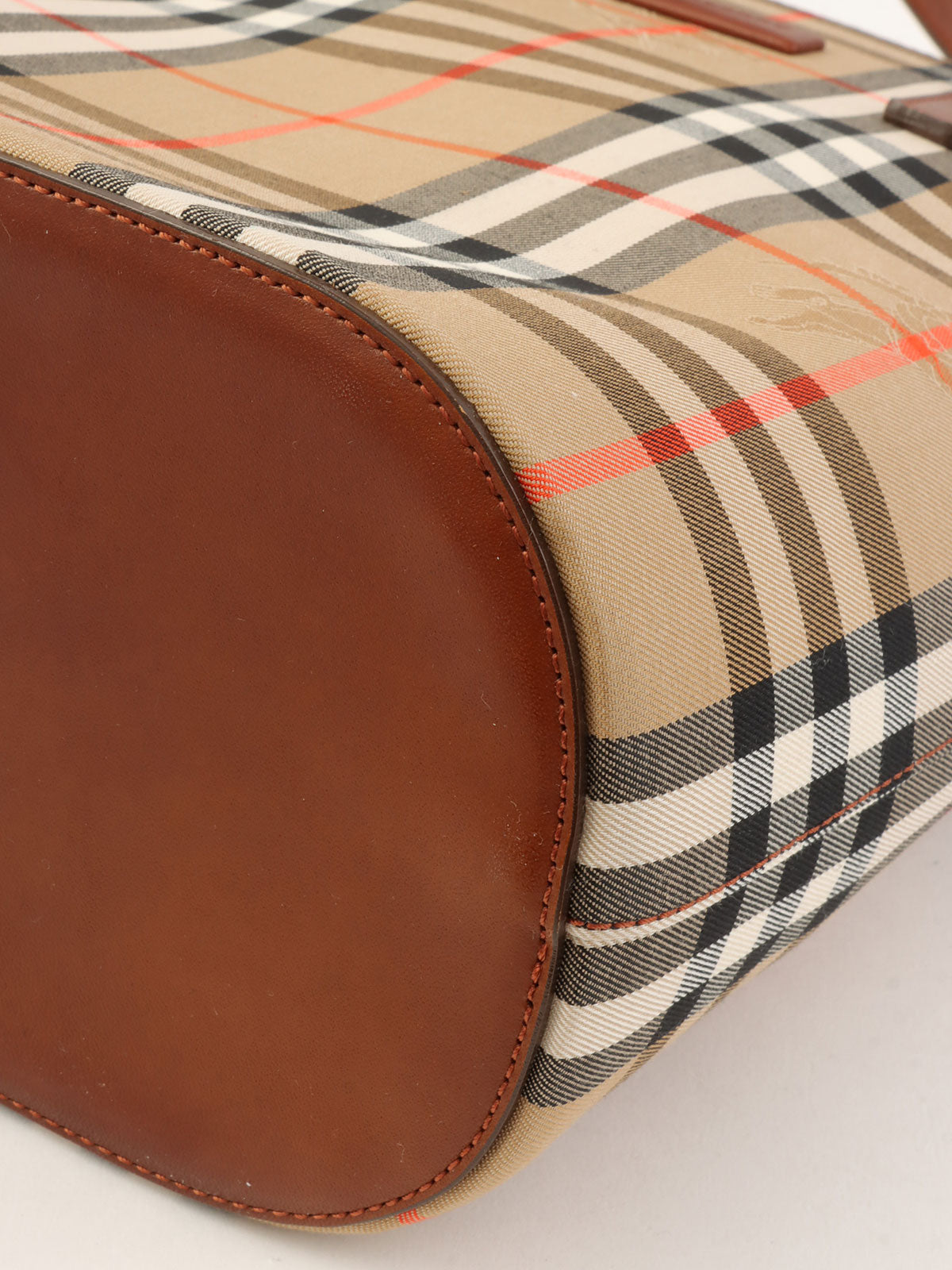 ノバチェックパターントートバッグ ベージュ/ブラウン