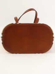 ノバチェックパターントートバッグ ベージュ/ブラウン