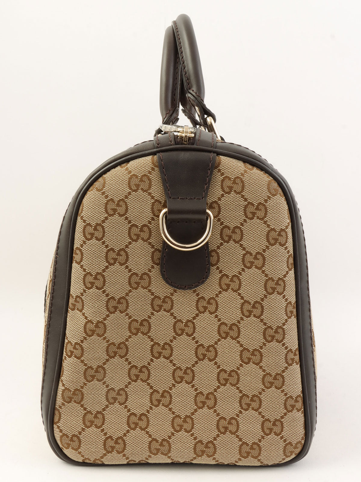 キャンバスGGパターンシェリーラインボストンバッグ ベージュ/ブラウン