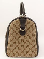 キャンバスGGパターンシェリーラインボストンバッグ ベージュ/ブラウン