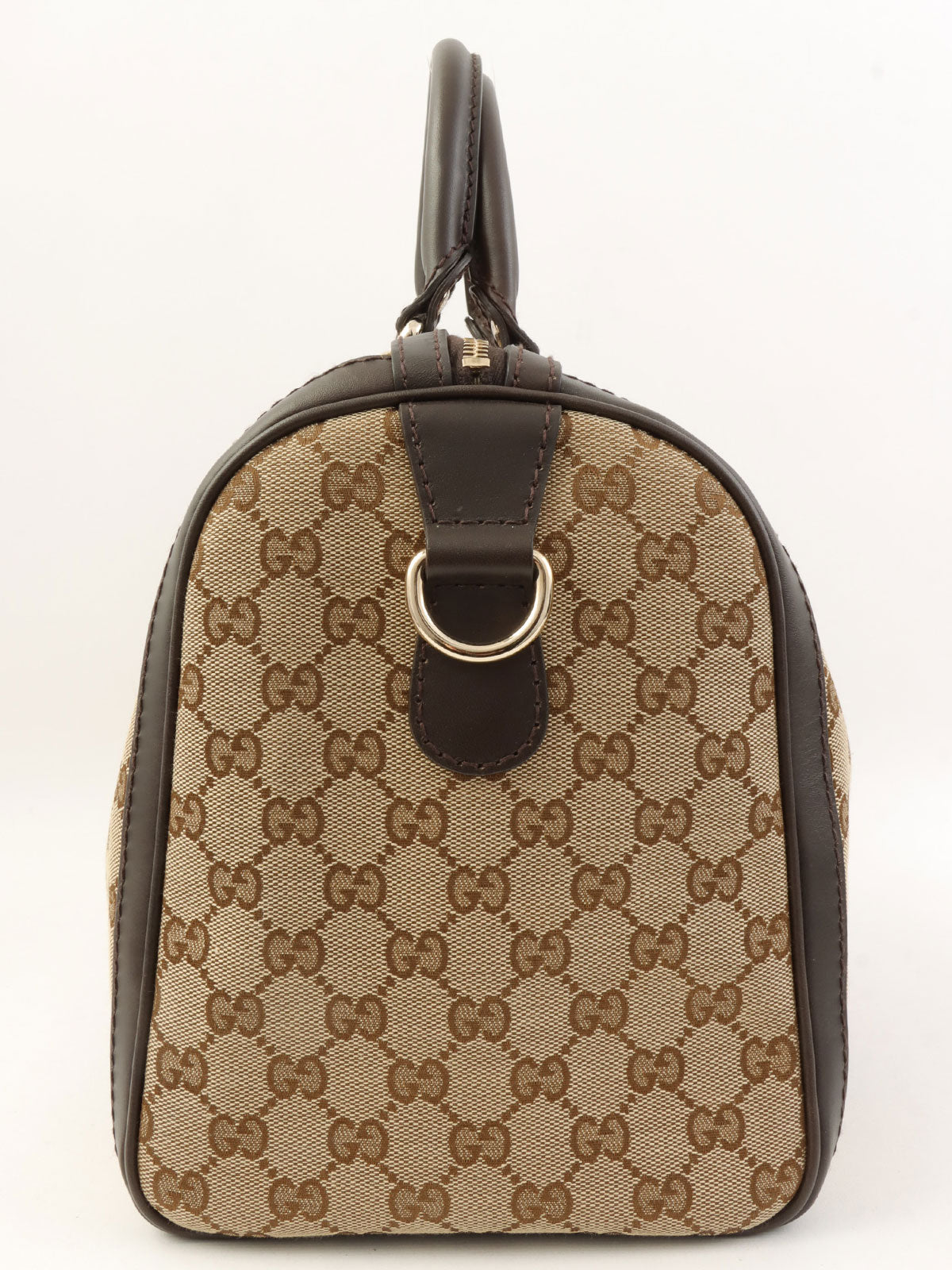 キャンバスGGパターンシェリーラインボストンバッグ ベージュ/ブラウン