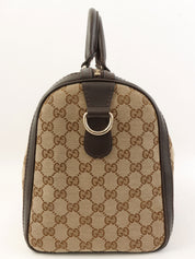 キャンバスGGパターンシェリーラインボストンバッグ ベージュ/ブラウン