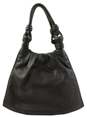 アナグラムステッチショルダーバッグ ブラック