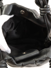 アナグラムステッチショルダーバッグ ブラック