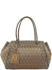 FF Zucchino Pattern Tote Bag, Beige
