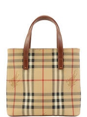 Nova Check Pattern Handbag in Beige