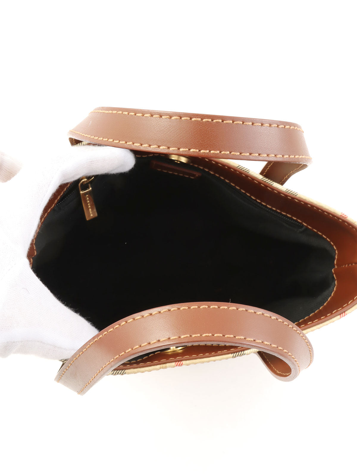 Nova Check Pattern Handbag in Beige