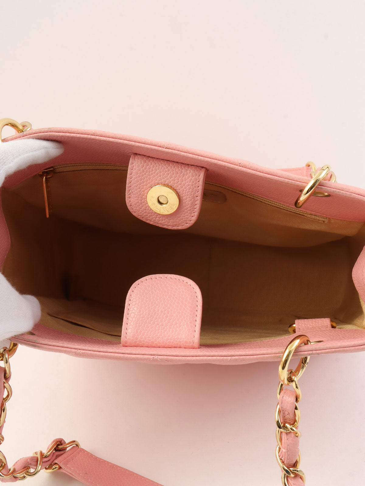 2003 Caviar Skin PST Tote Bag, Pink