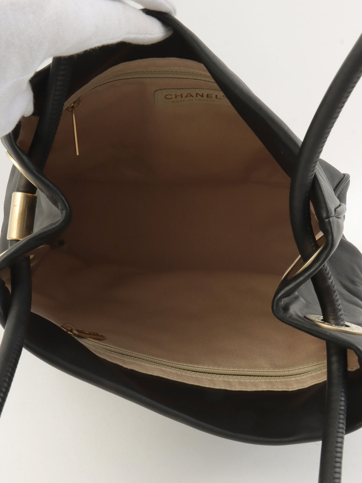 Camellia logo tote bag, black, made around 2001