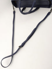 Intrecciato 2-way handbag, navy